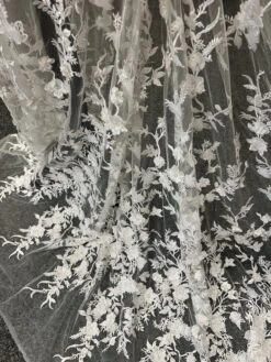 White Embroidered 3D Lace - Abiona 29 White Embroidered 3D Lace - Abiona -Elegance in Lace c b6ea9eeb c85d 4c23 be9a 4c652ade254f
