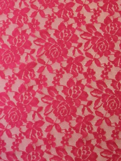 Candy Pink Raschel Stretch Lace - Evie -Elegance in Lace candy stretch lace evie