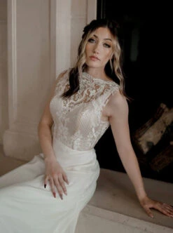 Ivory Embroidered Lace - Caroline -Elegance in Lace caroline4