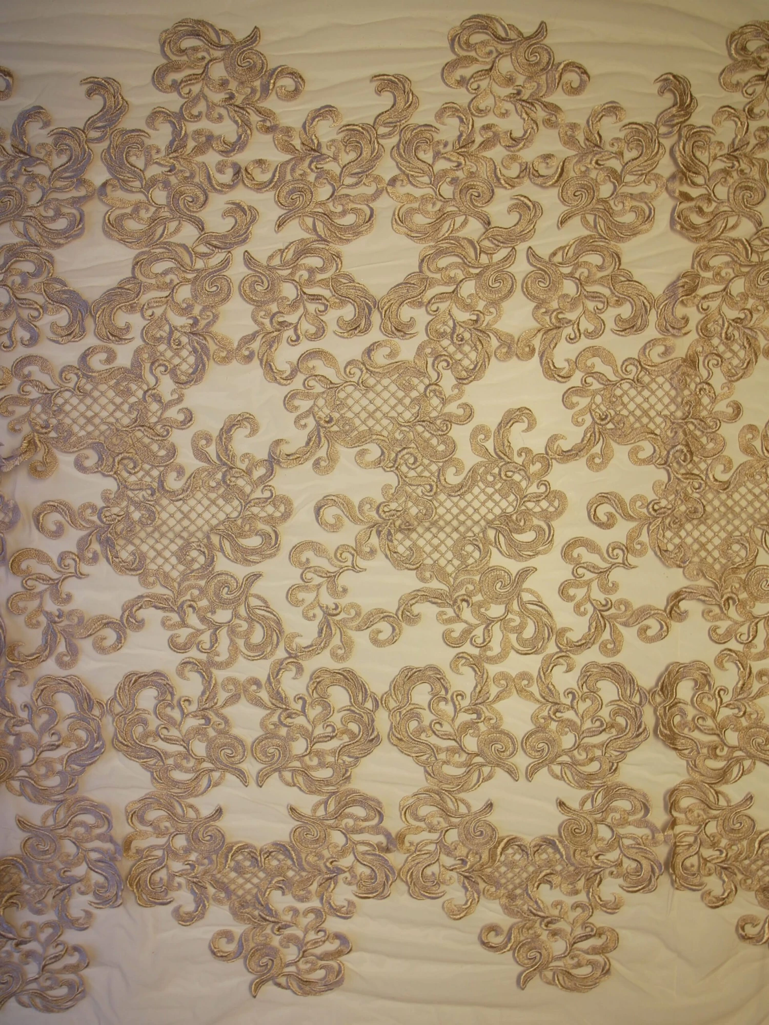 Champagne Embroidered Lace - Binta 3 Champagne Embroidered Lace - Binta - Image 2
