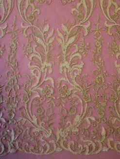 Champagne Embroidered Lace - Dinah -Elegance in Lace champagne embroidered lace dinah