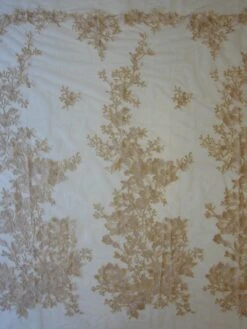 Champagne Embroidered Lace - Fontaine -Elegance in Lace champagne embroidered lace fontaine full width