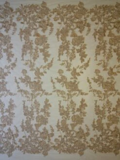 Champagne Embroidery Lace - Garbo -Elegance in Lace champagne embroidered lace garbo full width