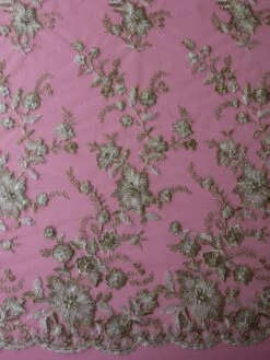 Champagne Beaded Lace - Kendall -Elegance in Lace champagne embroidered lace kendall