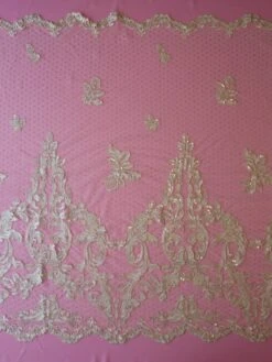 Champagne Embroidered Lace - Sandy -Elegance in Lace champagne embroidered lace sandy full width