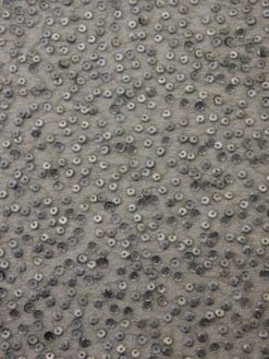 Silver Sequin Fabric - Moondust -Elegance in Lace couture embroidery moondust