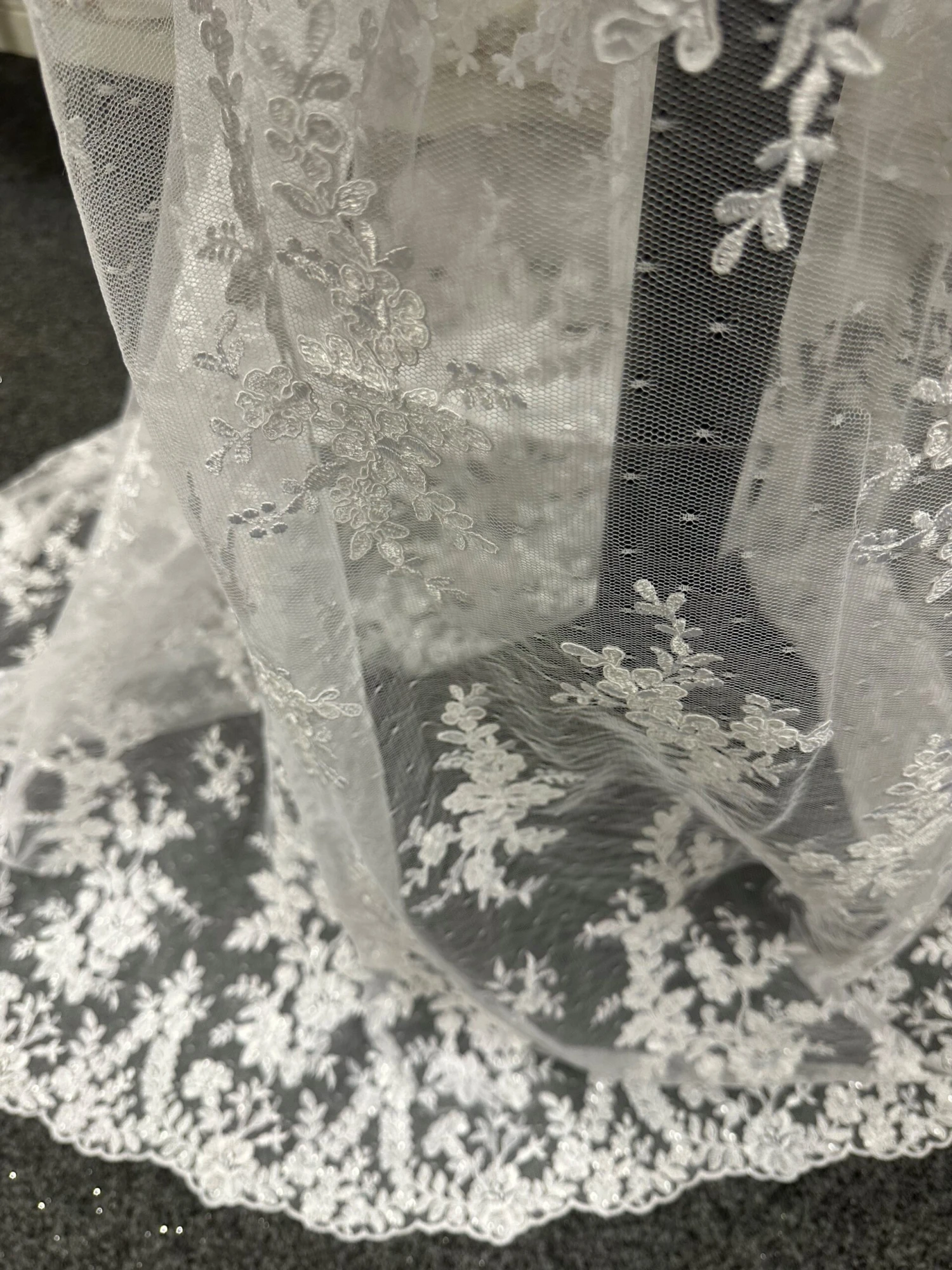 White Corded Lace - Delmira 10 White Corded Lace - Delmira - Image 8