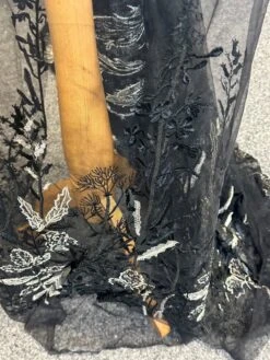 Black & Silver Embroidered Lace - Garbina -Elegance in Lace d f3071f1d 26de 4cb4 849e 059c7dcdf19d