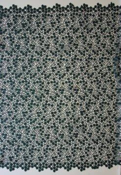 Dark Green Guipure Lace - Ebba 10 Dark Green Guipure Lace - Ebba -Elegance in Lace dark green guipure lace ebba full width