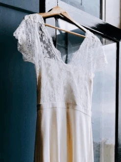 Ivory Chantilly Lace - Davina -Elegance in Lace davina lace dress4