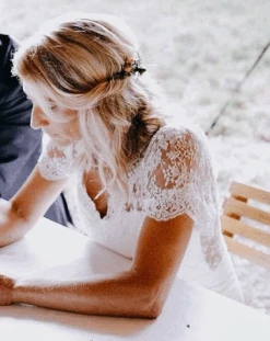 Ivory Chantilly Lace - Davina -Elegance in Lace davina lace dress7