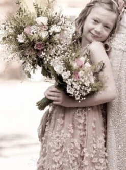 Antique Rose Beaded Lace - Drew -Elegance in Lace drew antique rose dress3