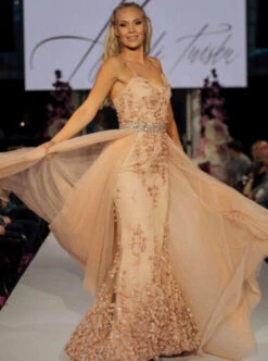 Antique Rose Beaded Lace - Drew -Elegance in Lace drew lace ant rose dress1 by heidi tuisku