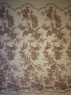 Dusky Pink Embroidery Lace - Gaynor -Elegance in Lace dusky pink lace gaynor full width