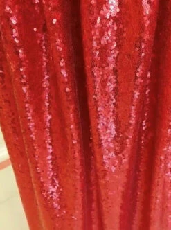 Red Sequinned Tulle - Glow 13 Red Sequinned Tulle - Glow -Elegance in Lace glowred 1