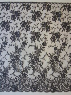 Grey Chantilly Lace - Kate -Elegance in Lace grey chantilly lace kate full width