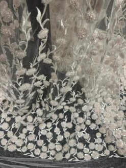 Ivory & Pink Embroidery Lace - Zillah -Elegance in Lace hjg