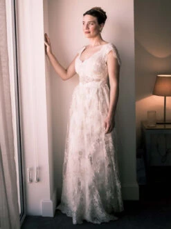 Ivory Corded & Beaded Lace - Madeleine -Elegance in Lace iris madeleine lace