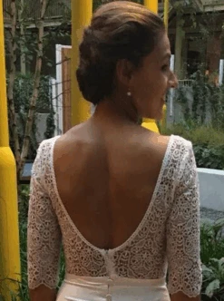 Ivory Guipure Lace – Isabella -Elegance in Lace isabella lace dress2