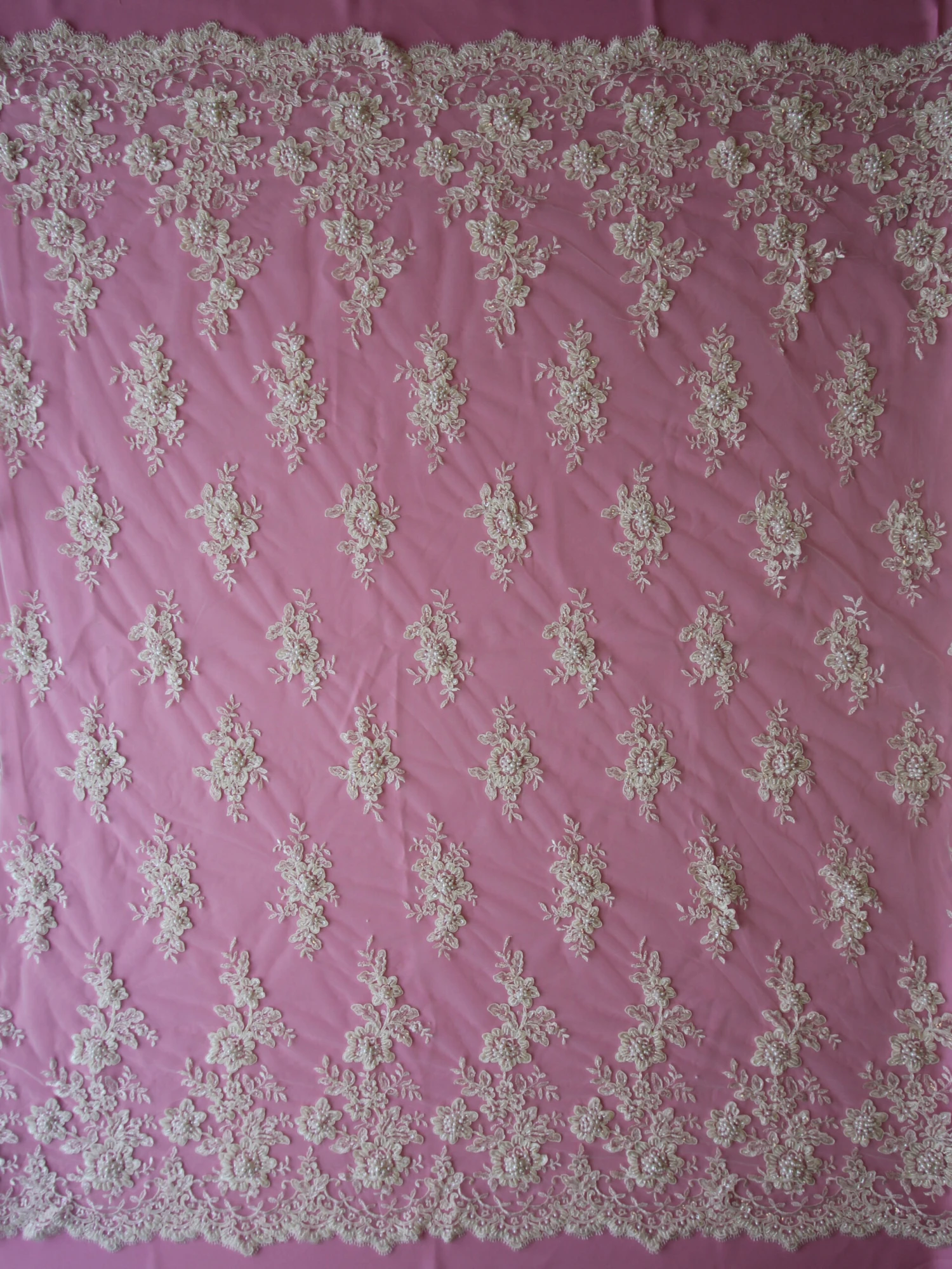 Ivory Beaded Lace - Daisy 7 Ivory Beaded Lace - Daisy - Image 5