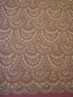 Ivory & Champagne Beaded Lace - Emmeline -Elegance in Lace ivory beaded lace emmeline 2