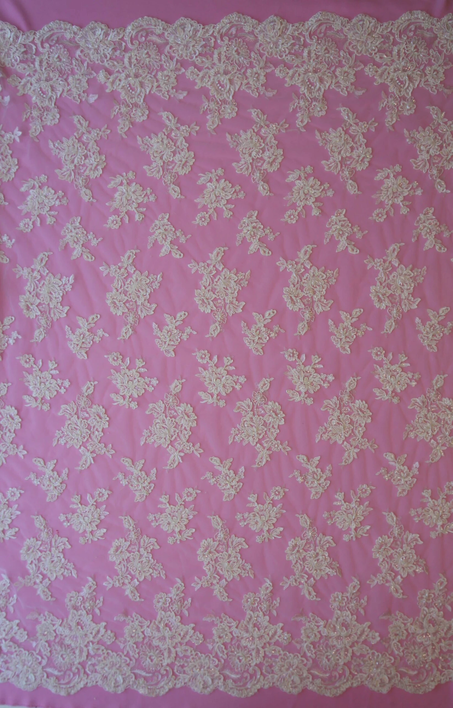 Ivory Beaded Lace - Victoria 6 Ivory Beaded Lace - Victoria - Image 4