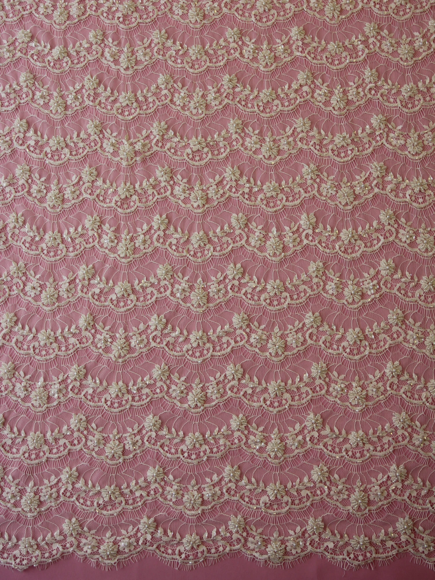 Ivory Beaded Lace - Celine 8 Ivory Beaded Lace - Celine - Image 6