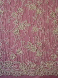 Ivory Corded And Beaded Lace – Rochelle 17 Ivory Corded And Beaded Lace – Rochelle -Elegance in Lace ivory corded lace rochelle