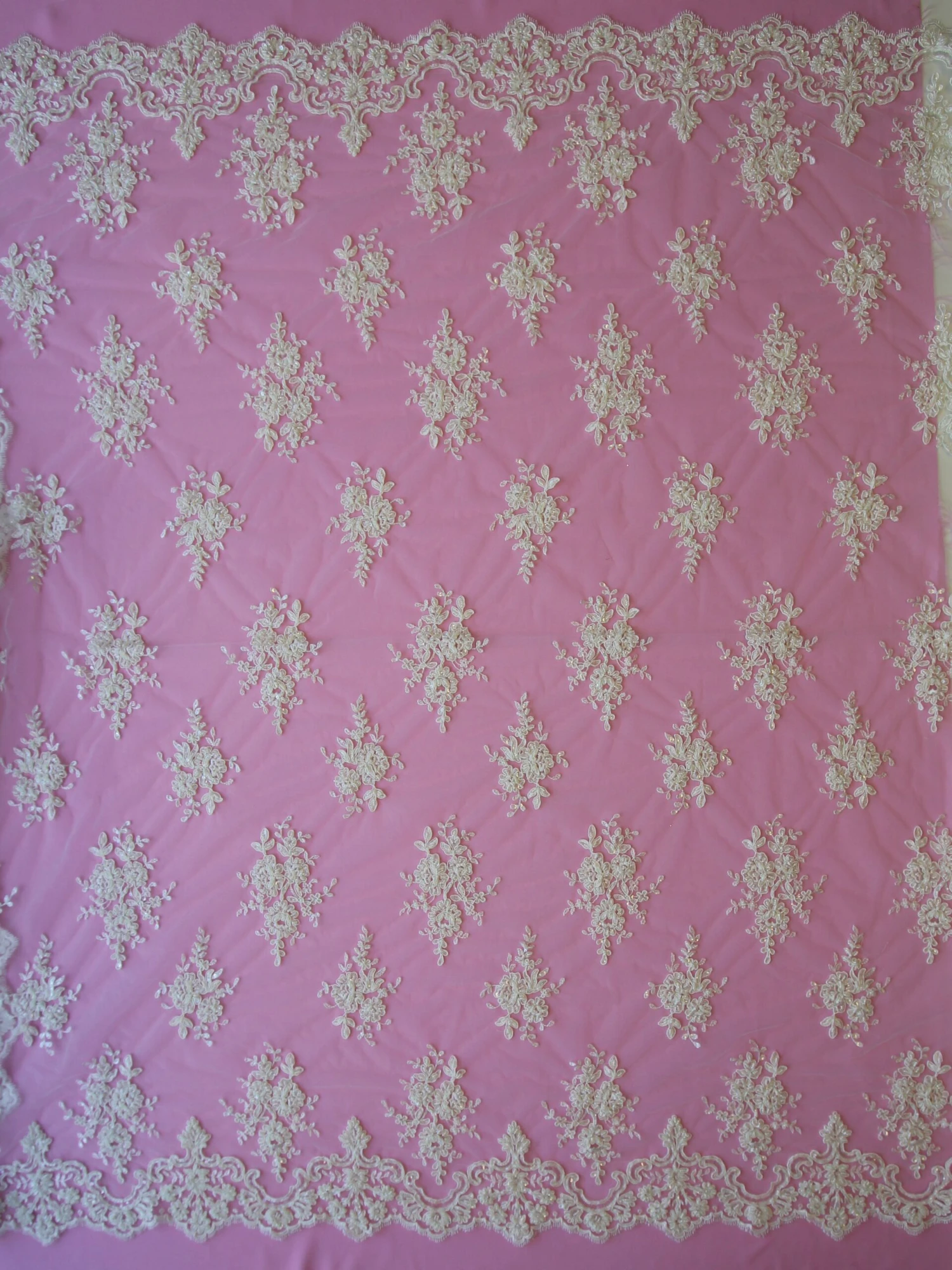 Ivory Beaded Lace - Sophia 6 Ivory Beaded Lace - Sophia - Image 4