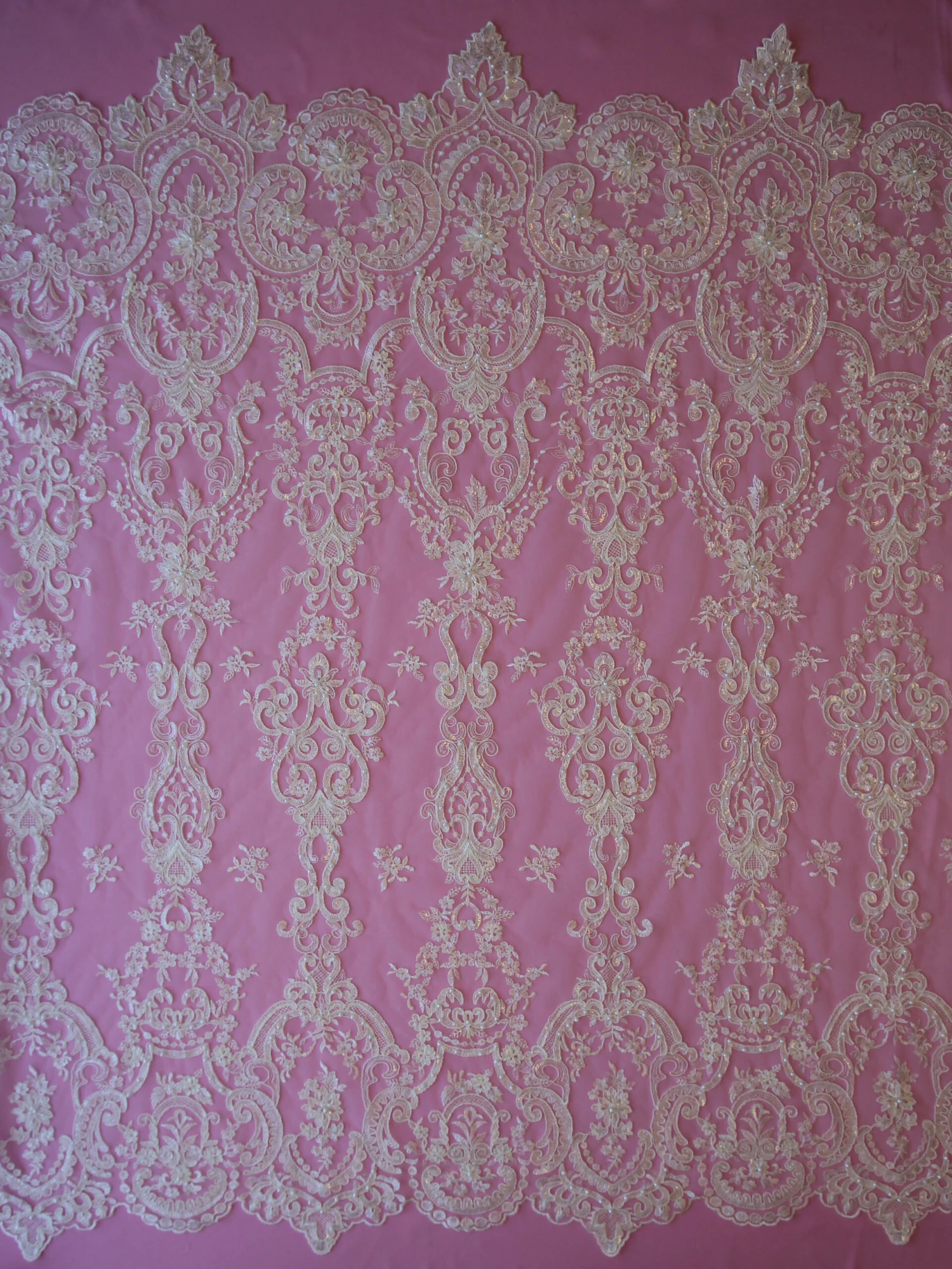 Ivory Beaded Lace - Bella 7 Ivory Beaded Lace - Bella - Image 5