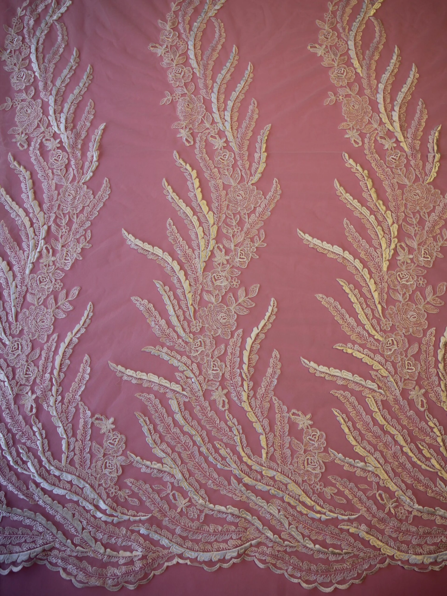 Ivory Embroidered Lace - Willow 6 Ivory Embroidered Lace - Willow - Image 4