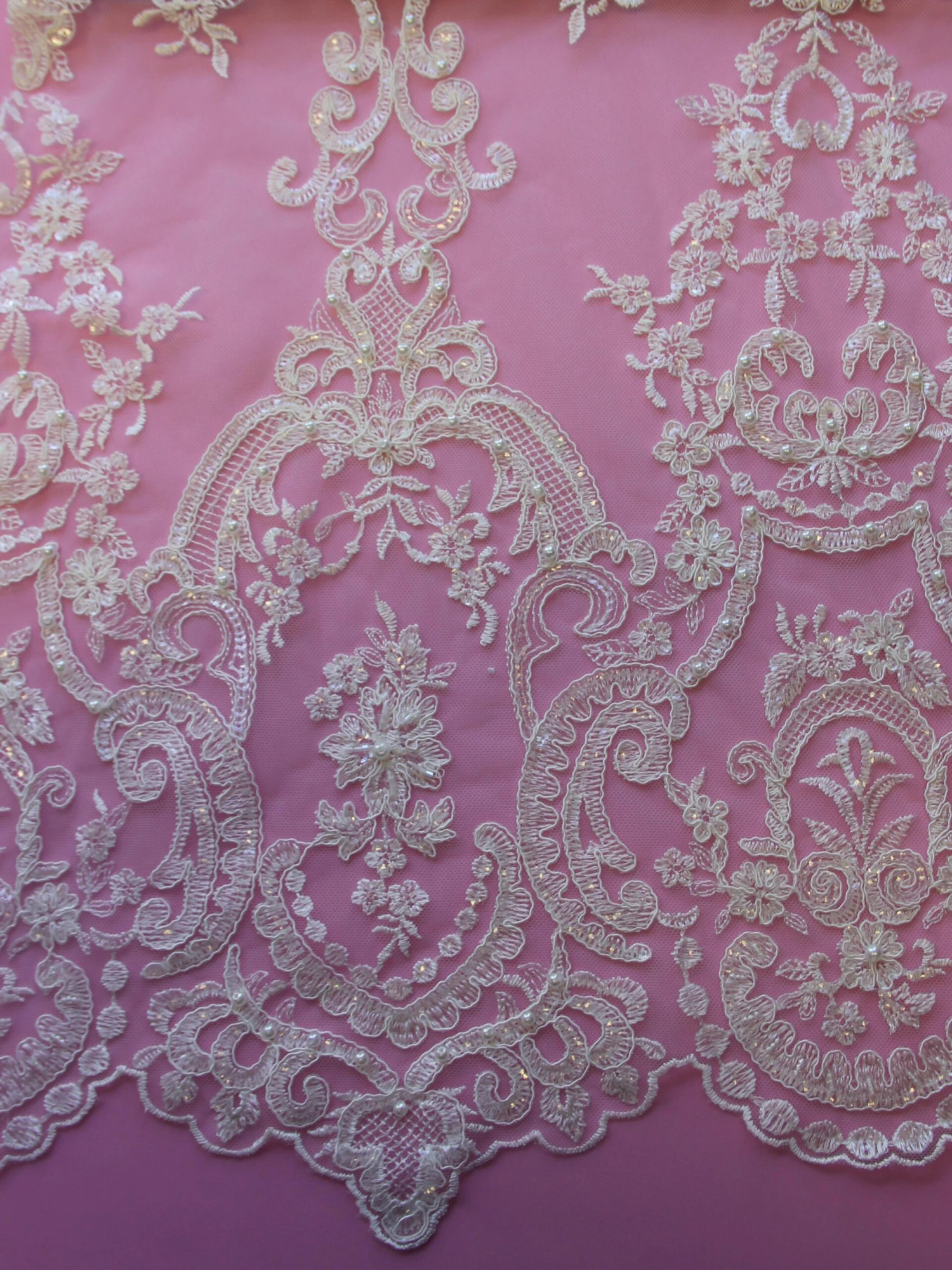 Ivory Beaded Lace - Bella 10 Ivory Beaded Lace - Bella - Image 8