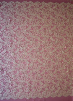 Ivory Corded Lace - Hermione -Elegance in Lace ivory sequinned lace hermione full width