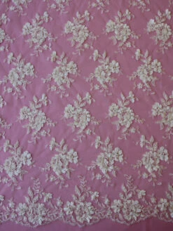 Ivory Beaded Lace - Monica -Elegance in Lace ivory sequinned lace monica