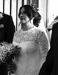 Ivory Guipure Lace - Courtney -Elegance in Lace ivory wedding dress using floral guipure lace 6