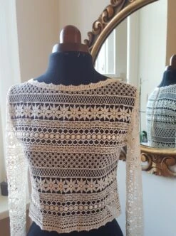 Ivory Guipure Lace - Gretel -Elegance in Lace lace top using ivory guipure lace gretel 2
