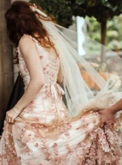 Antique Rose Beaded Lace - Drew -Elegance in Lace lorna in drew antique rose lace dress1 copy