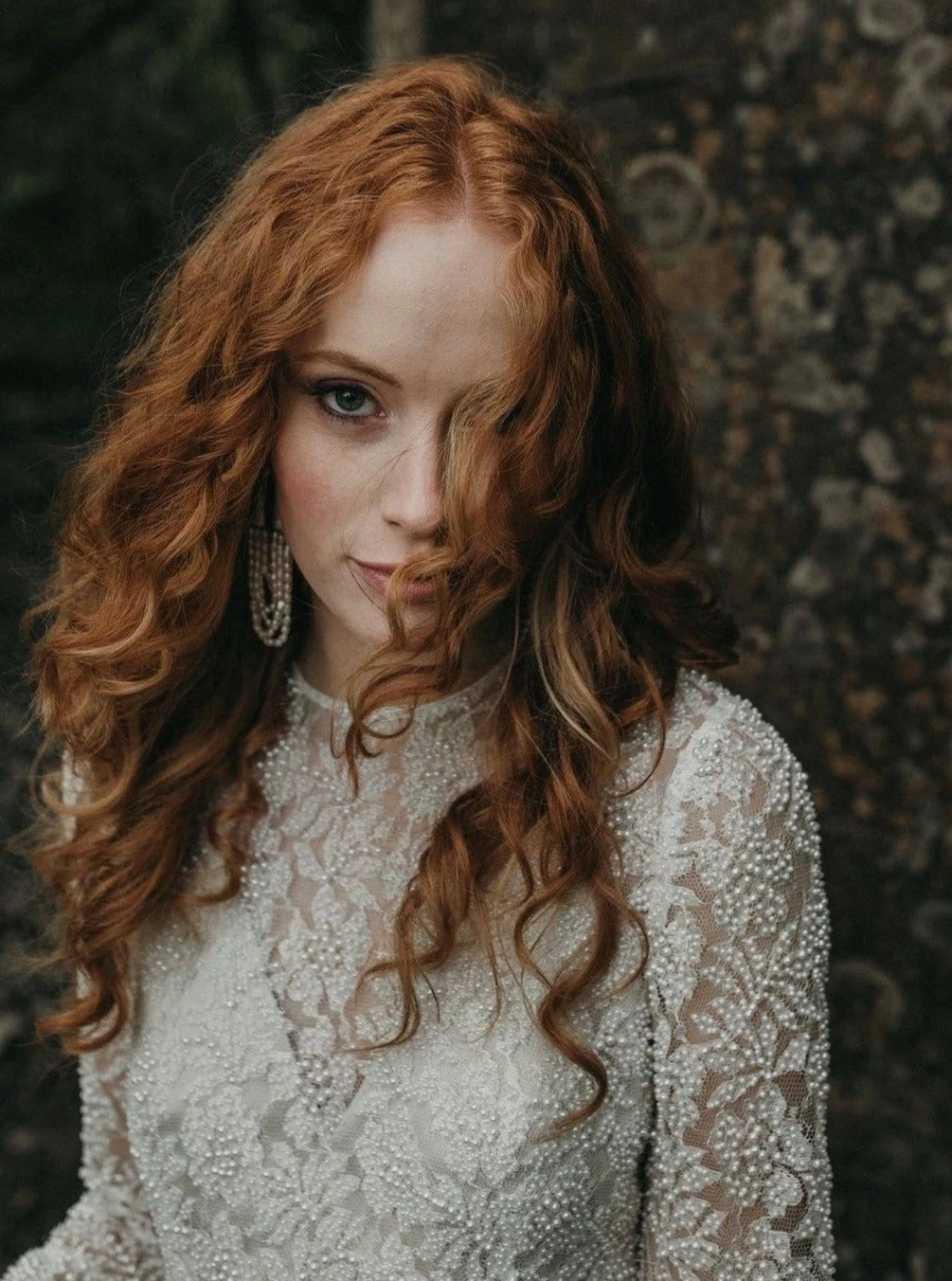 White Beaded Lace - Lucille 9 White Beaded Lace - Lucille - Image 7