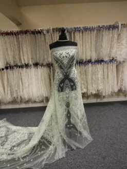 Mint Embroidered Lace - Nyla -Elegance in Lace mintbridallace nyla