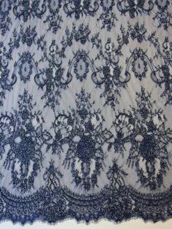Blue Beaded Lace - Jonquil -Elegance in Lace navy beaded lace jonquil 2