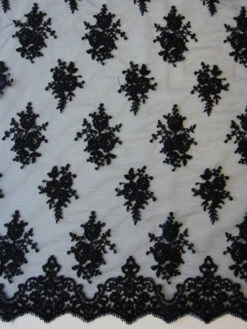 Navy Corded Lace - Janis -Elegance in Lace navy embroidered lace janis