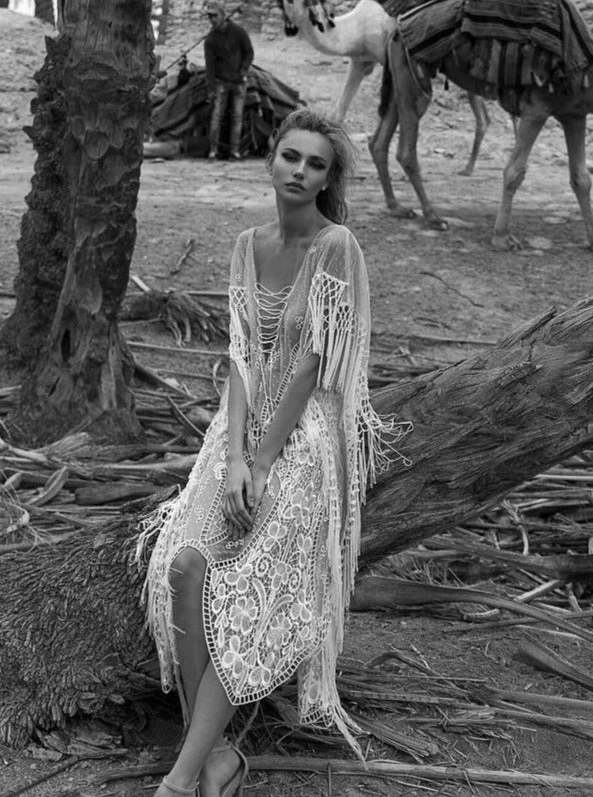 Champagne Embroidered Lace - Nyla 6 Champagne Embroidered Lace - Nyla - Image 4