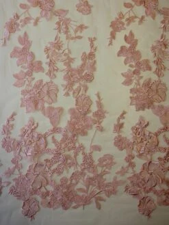 Pink Embroidery Lace - Garbo -Elegance in Lace pink embroidered lace garbo