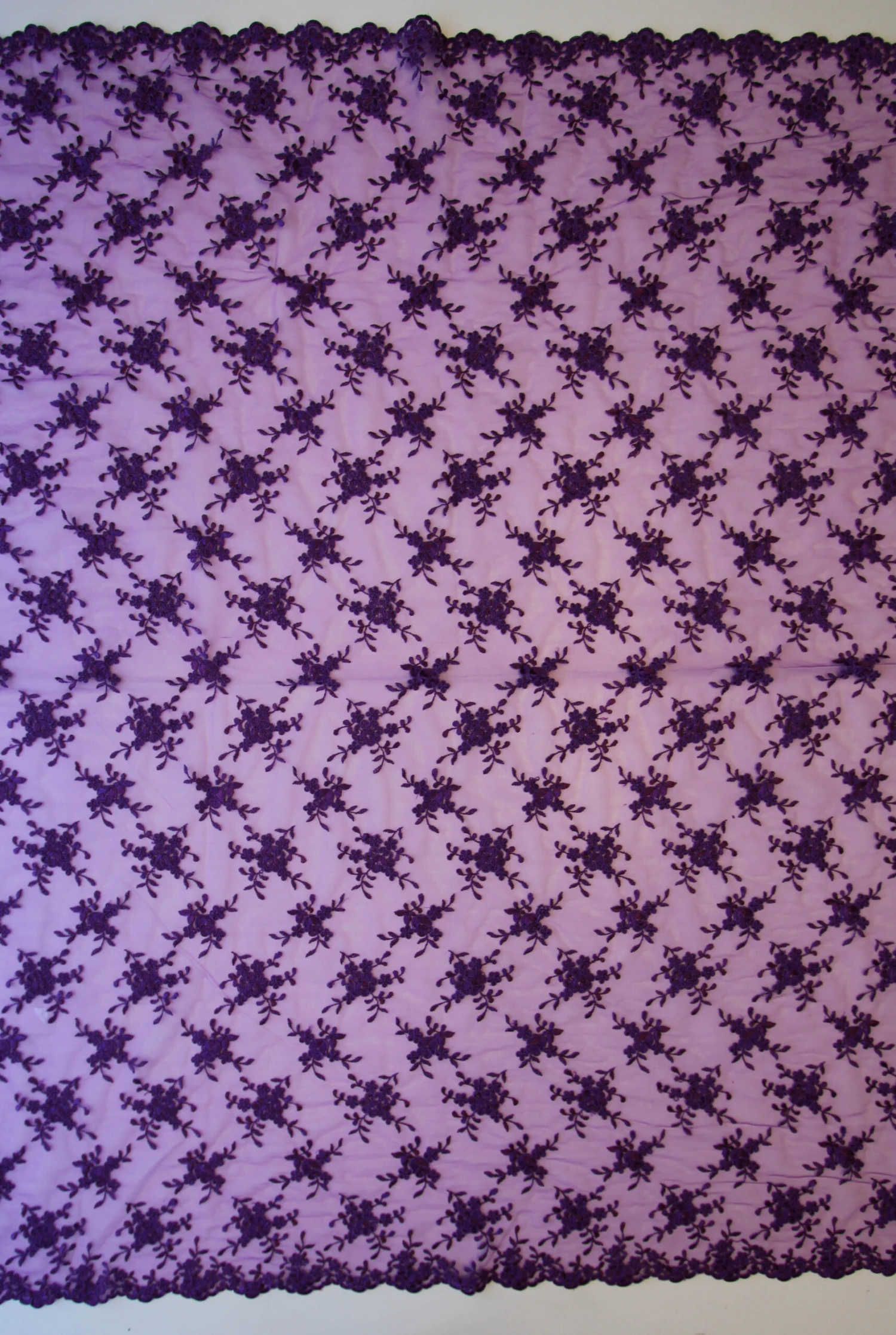 Purple Corded Lace - Geraldine 6 Purple Corded Lace - Geraldine - Image 4