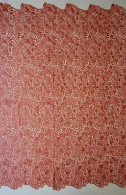 Salmon Pink Guipure Lace - Theresa -Elegance in Lace salmon guipure lace theresa full width