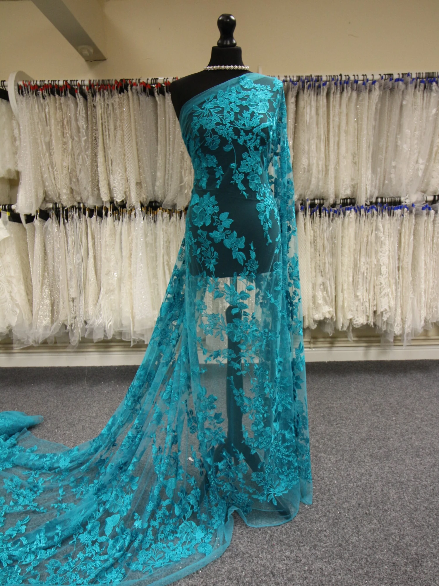 Peacock Embroidery Lace - Garbo 3 Peacock Embroidery Lace - Garbo