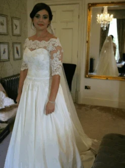 Ivory Beaded Lace - Victoria 26 Ivory Beaded Lace - Victoria -Elegance in Lace victoria dress4