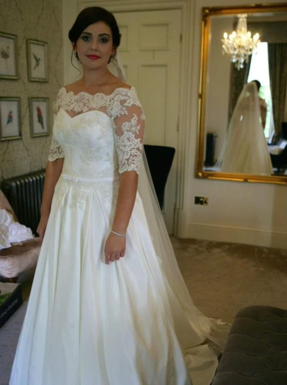 Ivory Beaded Lace - Victoria 9 Ivory Beaded Lace - Victoria - Image 7