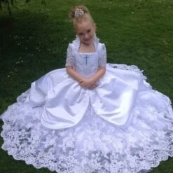 White Beaded Lace - Victoria -Elegance in Lace victoria white lace dress1