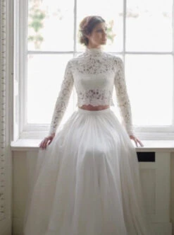 White Guipure Lace - Lucy -Elegance in Lace wedding dress using guipure lace lucy 5